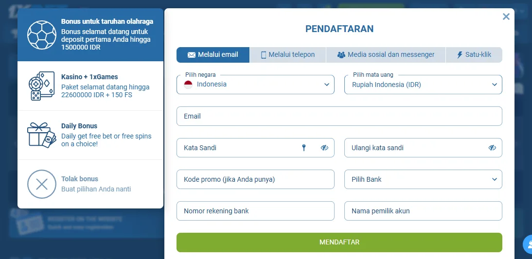 Mengapa Pendaftaran di 1xBet Penting?